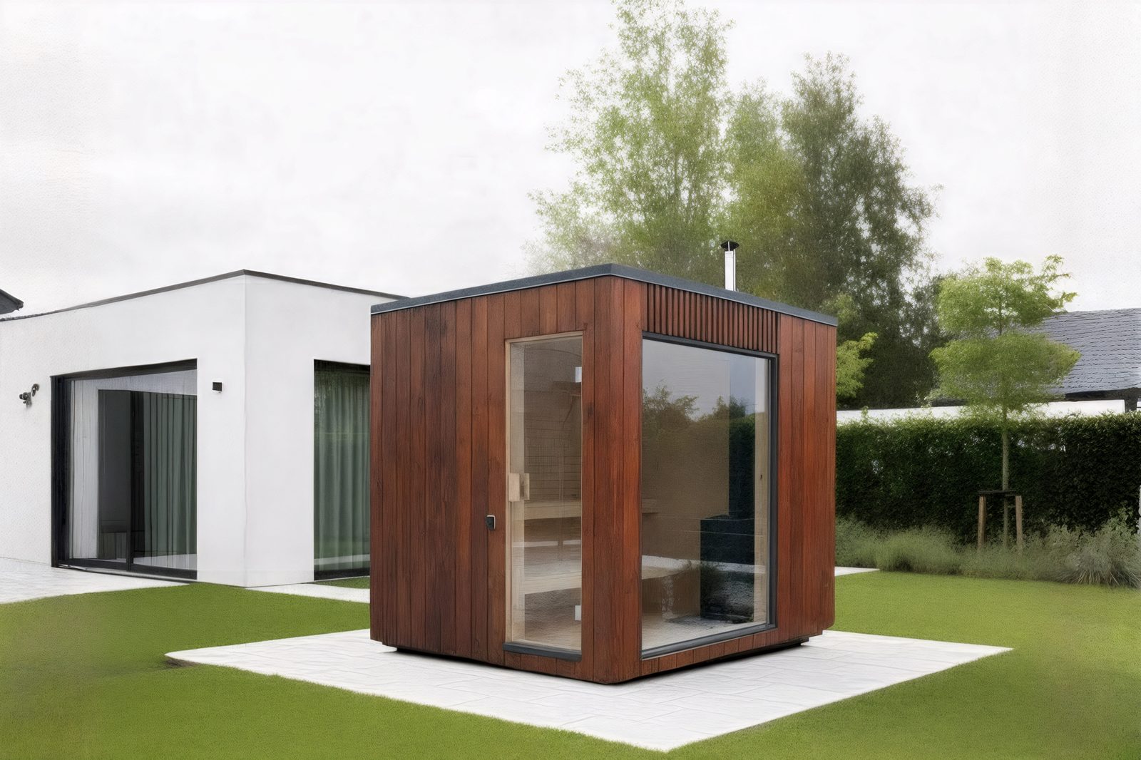 ARIES CUBE FAMILY 235 Outdoor-Sauna, 5,17 Quadratmeter