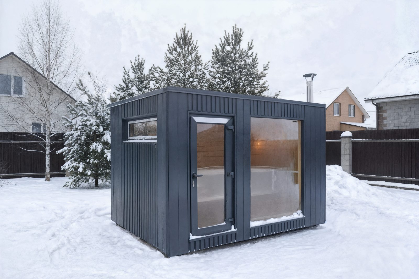 ARIES CUBE FAMILY PRO 345 Premium Gartensauna, 7,59 Quadratmeter